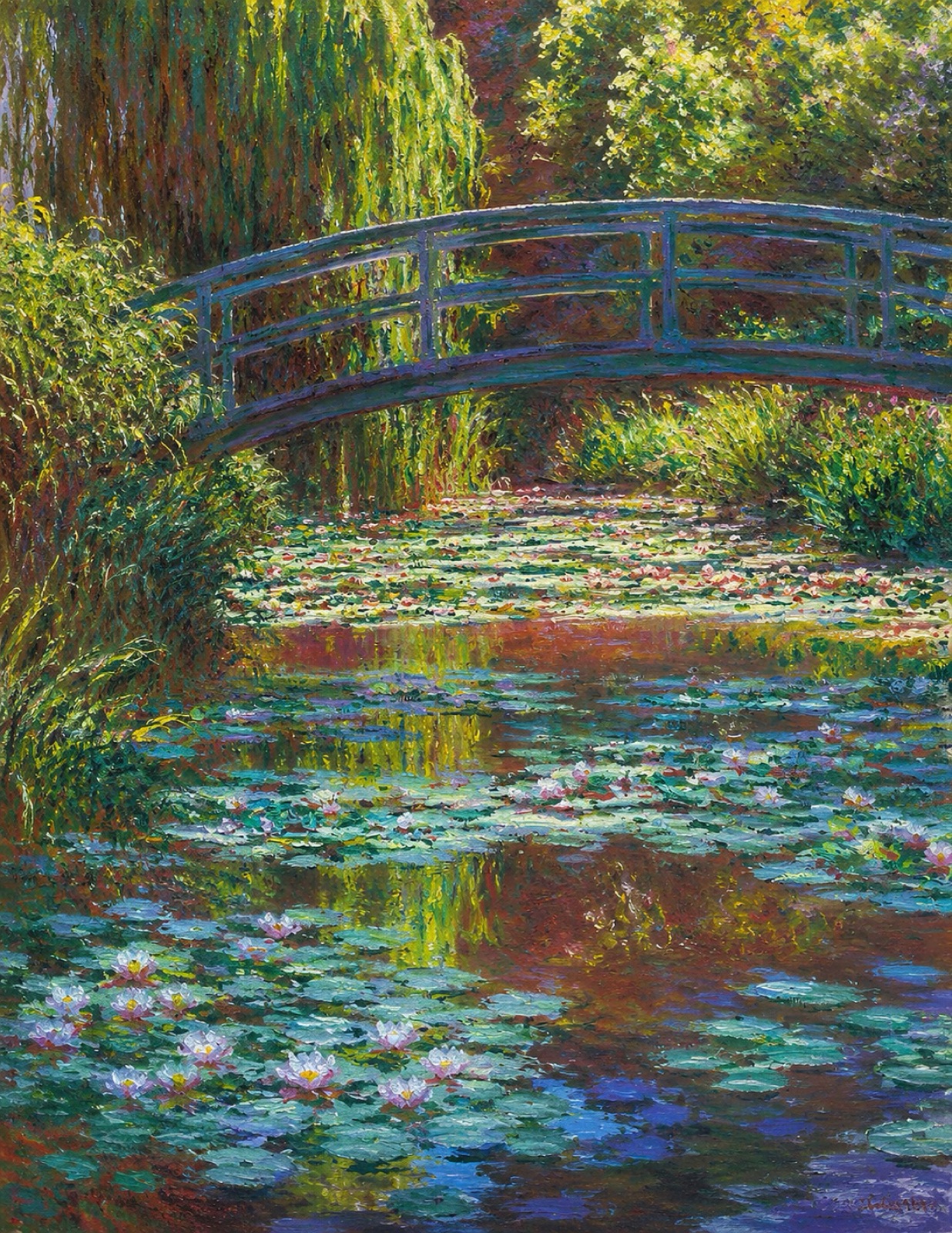 Water-lily bridge cover art from the Monet Edition